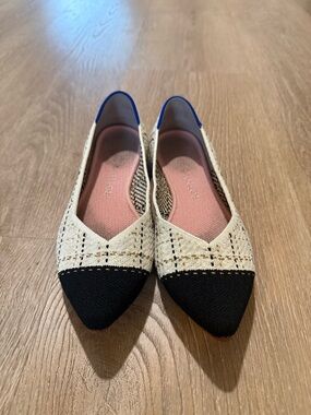 Rothy’s The Point Moonlight Tweed Flats Size 6.5